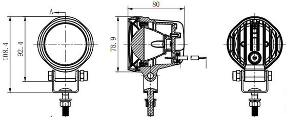 10W स्टेनलेस स्टील Offroad IP67 ब्लू लाइट फोर्कलिफ्ट